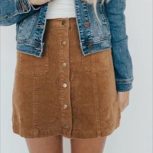 CJLA Tan Mini Skirt
